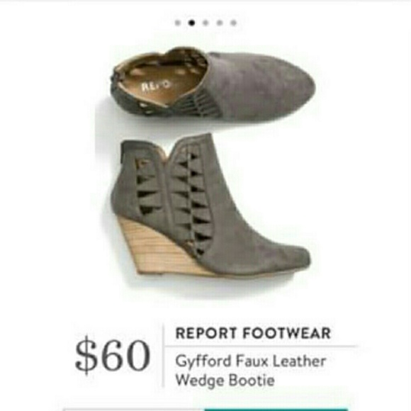 report wedge booties